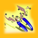 9004 - Manico lama per forbici da pota LG 21 passante (NUMERO 4)