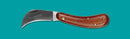 8109 - Coltello roncola mezzaluna manico in ciliegio cm 21