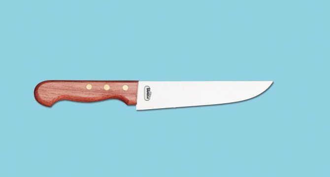 <transcy>8264 - Butcher knife wooden handle 14 cm</transcy>