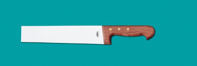 <transcy>8333 - Front cabbage knife. Wood handle 26 cm</transcy>