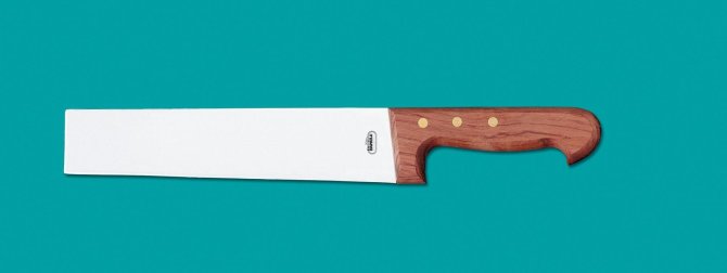 <transcy>8335 - Front cabbage knife. Wooden handle 28 cm</transcy>